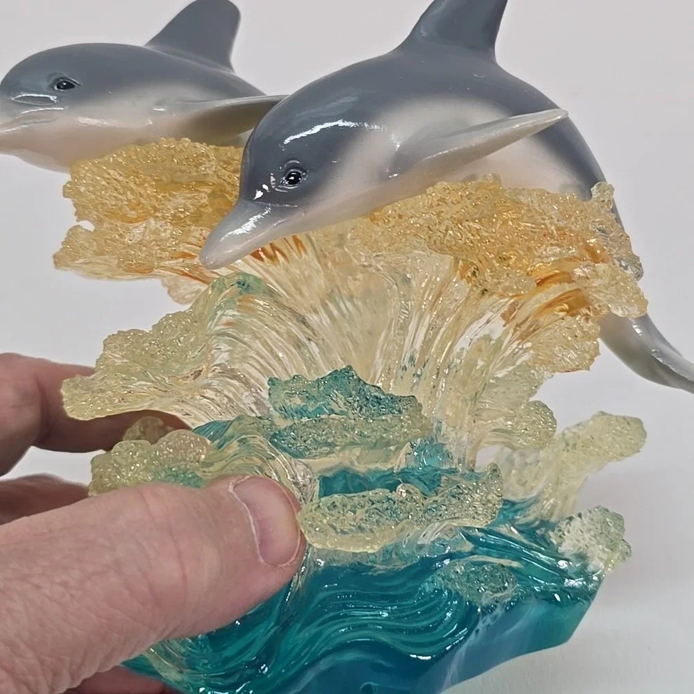 Sea Life Double Figurine Acrylic‎ Jumping Dolphins #42300 Code FVL-DOL